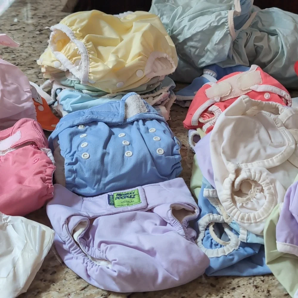 Enormous Lot Of Cloth Diapers And Accessories